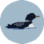 DIY Needlepoint Loon Ornament Pattern | Digital Chart for Painting Your Own Canvas | Easy Needlepoint PDF | Instant Download | 18 Mesh