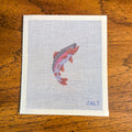 Jumping Rainbow Trout Needlepoint Canvas