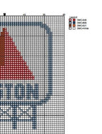 DIY Needlepoint Boston Sign | Digital Chart for Painting Your Own Canvas | Easy Needlepoint PDF | Instant Download | 18 Mesh