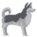 DIY Needlepoint Husky Dog Pattern | Digital Chart for Painting Your Own Canvas| Easy Needlepoint PDF | Instant Download | 18 Mesh