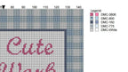 DIY Needlepoint Too Cute For Work Pattern | Digital Chart for Painting Your Own Canvas | Easy Needlepoint PDF | Instant Download | 18 Mesh