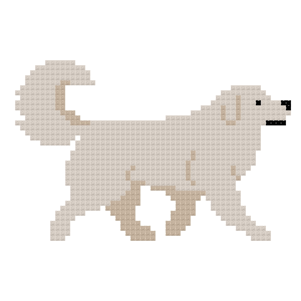 DIY Needlepoint Great Pyrenees Dog Pattern | Digital Chart for Painting Your Own Canvas| Easy Needlepoint PDF | Instant Download | 18 Mesh