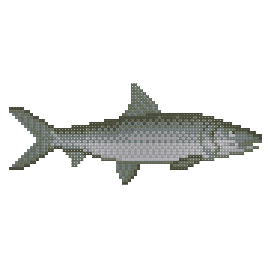 DIY Needlepoint Bonefish Pattern | Digital Chart for Painting Your Own Canvas| Easy Needlepoint PDF | Instant Download | 18 Mesh