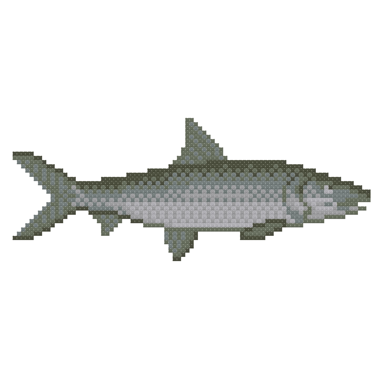DIY Needlepoint Bonefish Pattern | Digital Chart for Painting Your Own Canvas| Easy Needlepoint PDF | Instant Download | 18 Mesh