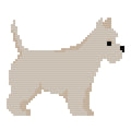 DIY Needlepoint Westie Dog Pattern | Digital Chart for Painting Your Own Canvas | Easy Needlepoint PDF | Instant Download | 18 Mesh