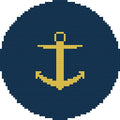 DIY Needlepoint Anchor Ornament Pattern | Digital Chart for Painting Your Own Canvas | Easy Needlepoint PDF | Instant Download | 18 Mesh