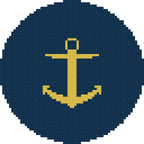 DIY Needlepoint Anchor Ornament Pattern | Digital Chart for Painting Your Own Canvas | Easy Needlepoint PDF | Instant Download | 18 Mesh
