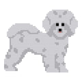 DIY Needlepoint Fluffy Dog (White) | Digital Chart for Painting Your Own Canvas| Easy Needlepoint PDF | Instant Download | 18 Mesh