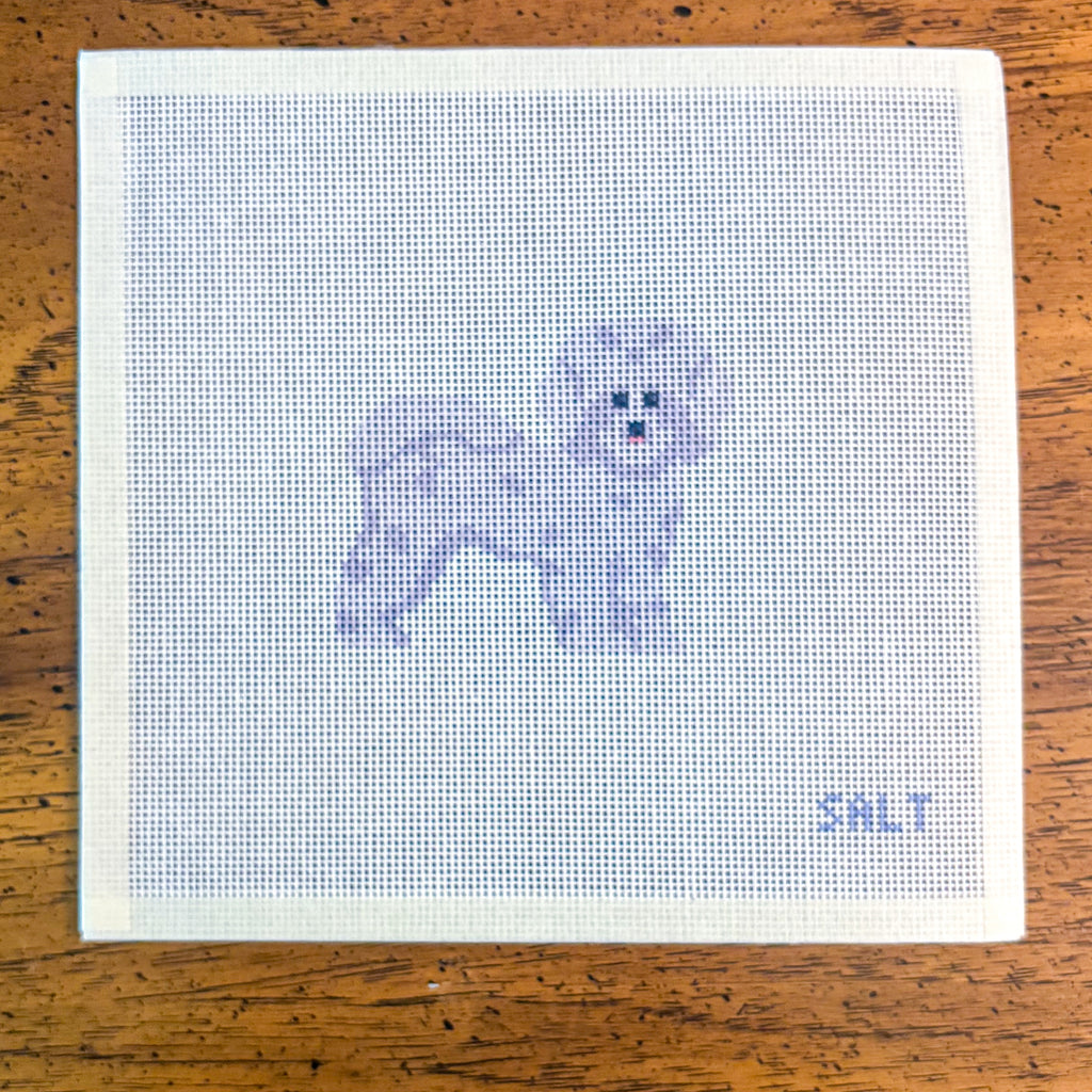 Fluffy dog (White) Needlepoint Canvas