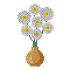 DIY Needlepoint Daisy Bouquet Pattern | Digital Chart for Painting Your Own Canvas | Easy Needlepoint PDF | Instant Download | 18 Mesh