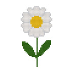 DIY Needlepoint Daisy Flower Pattern | Digital Chart for Painting Your Own Canvas | Easy Needlepoint PDF | Instant Download | 18 Mesh