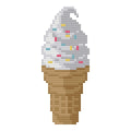 DIY Needlepoint Vanilla Rainbow Ice Cream | Digital Chart for Painting Your Own Canvas | Easy Needlepoint PDF | Instant Download | 18 Mesh