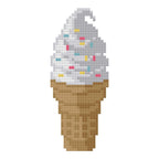DIY Needlepoint Vanilla Rainbow Ice Cream | Digital Chart for Painting Your Own Canvas | Easy Needlepoint PDF | Instant Download | 18 Mesh