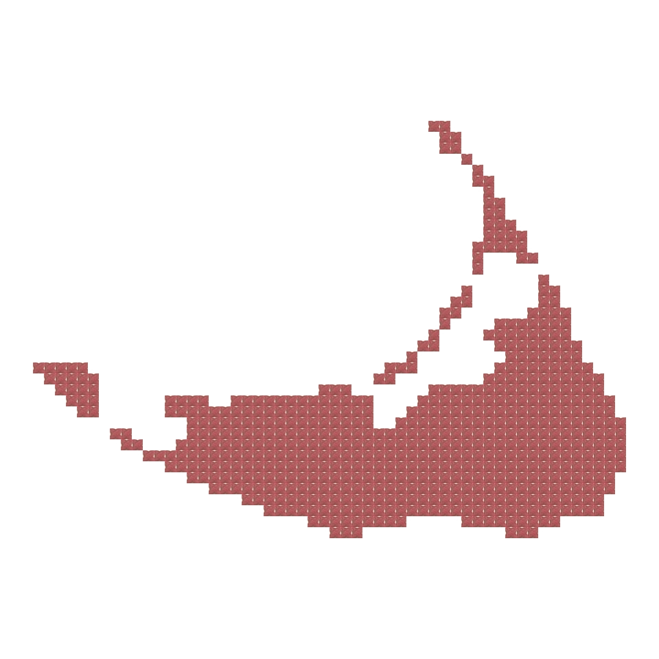 DIY Needlepoint Nantucket Red Color Outline | Digital Chart for Painting Your Own Canvas | Easy Needlepoint PDF | Instant Download | 18 Mesh