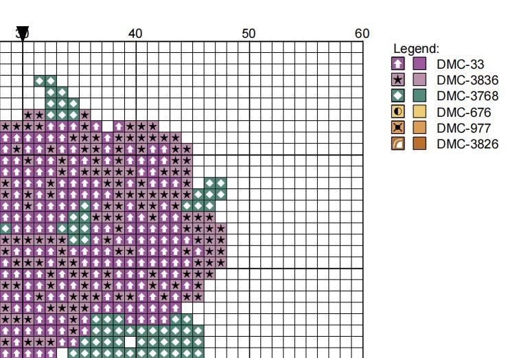 DIY Needlepoint Violet Bouquet Pattern | Digital Chart for Painting Your Own Canvas | Easy Needlepoint PDF | Instant Download | 18 Mesh