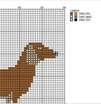 DIY Needlepoint Dachshund Dog (Brown) Pattern| Digital Chart for Painting Your Own Canvas| Easy Needlepoint PDF | Instant Download | 18 Mesh