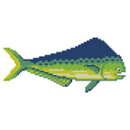DIY Needlepoint Mahi Fish Pattern | Digital Chart for Painting Your Own Canvas| Easy Needlepoint PDF | Instant Download | 18 Mesh