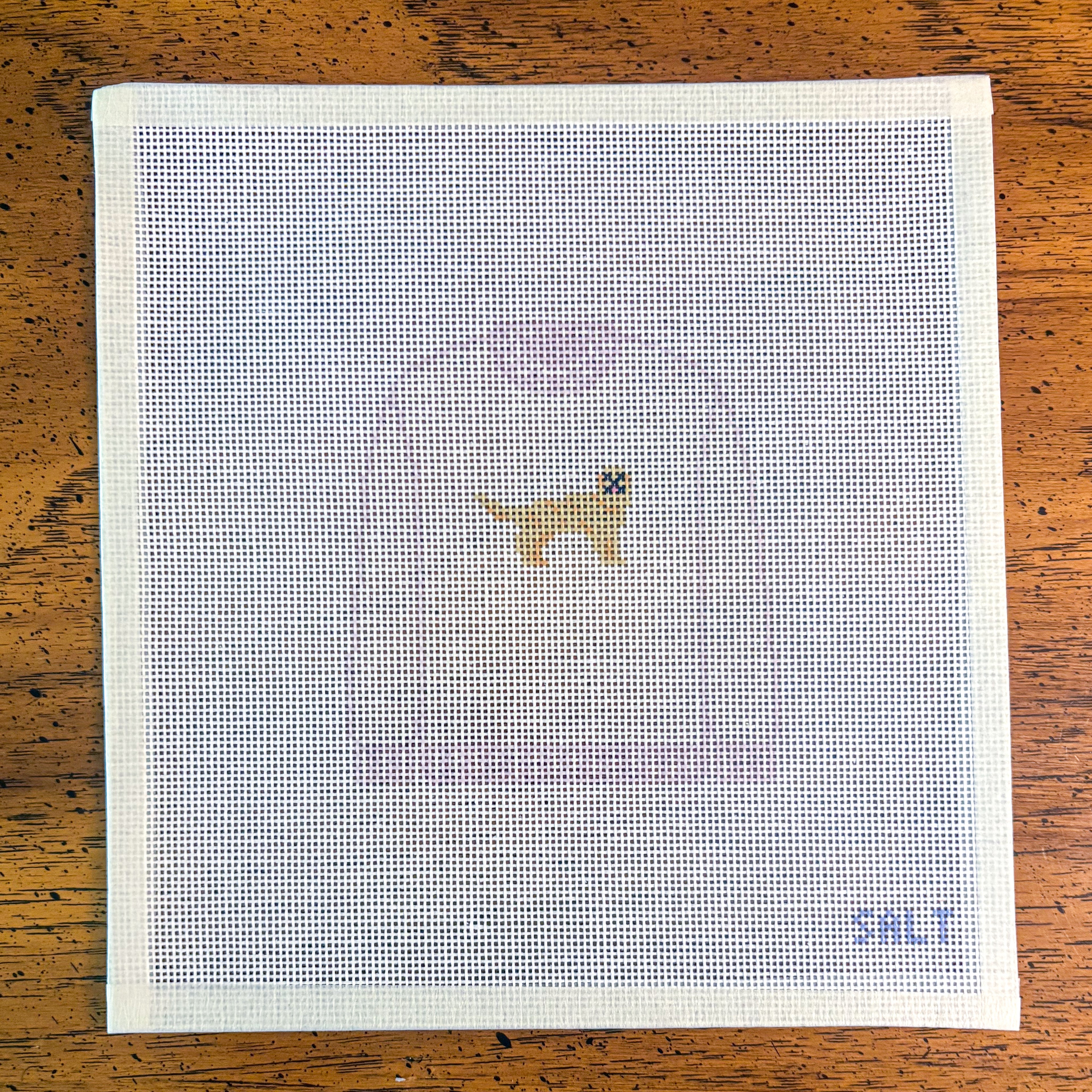 Golden Retriever Sweater (Cream) Needlepoint Canvas