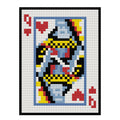 DIY Needlepoint Playing Card Queen of Hearts| Digital Chart for Painting Your Own Canvas | Easy Needlepoint PDF | Instant Download | 18 Mesh