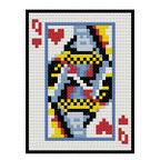 DIY Needlepoint Playing Card Queen of Hearts| Digital Chart for Painting Your Own Canvas | Easy Needlepoint PDF | Instant Download | 18 Mesh