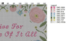 Needlepoint Chart "To Live For The Hope Of It All" | Floral Design (Digital Download)