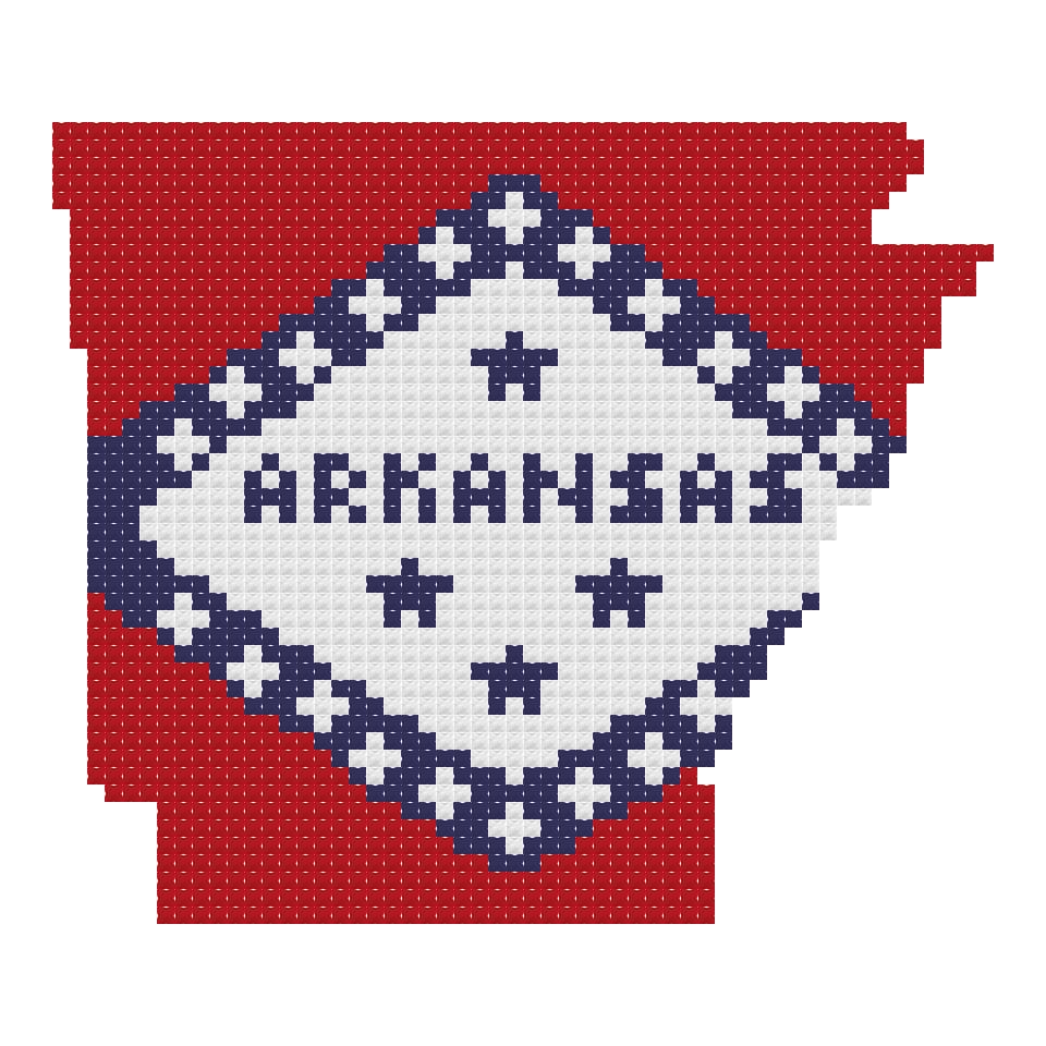 DIY Needlepoint Arkansas Outline Pattern | Digital Chart for Painting Your Own Canvas | Easy Needlepoint PDF | Instant Download | 18 Mesh