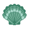 DIY Needlepoint Teal Scallop Shell Pattern | Digital Chart for Painting Your Own Canvas | Easy Needlepoint PDF | Instant Download | 18 Mesh