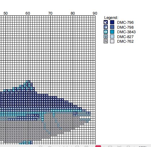 DIY Needlepoint Tuna Fish Pattern | Digital Chart for Painting Your Own Canvas| Easy Needlepoint PDF | Instant Download | 18 Mesh