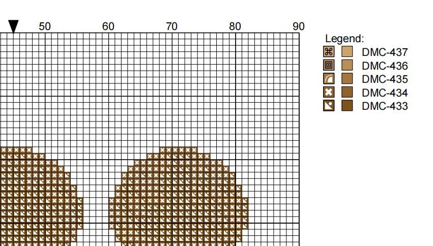 DIY Needlepoint 3 Cones Chocolate | Digital Chart for Painting Your Own Canvas | Easy Needlepoint PDF | Instant Download | 18 Mesh