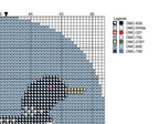 DIY Needlepoint Loon Ornament Pattern | Digital Chart for Painting Your Own Canvas | Easy Needlepoint PDF | Instant Download | 18 Mesh