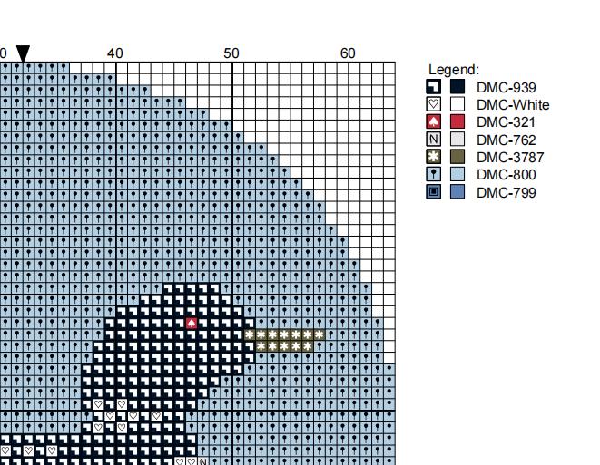 DIY Needlepoint Loon Ornament Pattern | Digital Chart for Painting Your Own Canvas | Easy Needlepoint PDF | Instant Download | 18 Mesh
