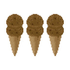 DIY Needlepoint 3 Cones Choco Chip | Digital Chart for Painting Your Own Canvas | Easy Needlepoint PDF | Instant Download | 18 Mesh