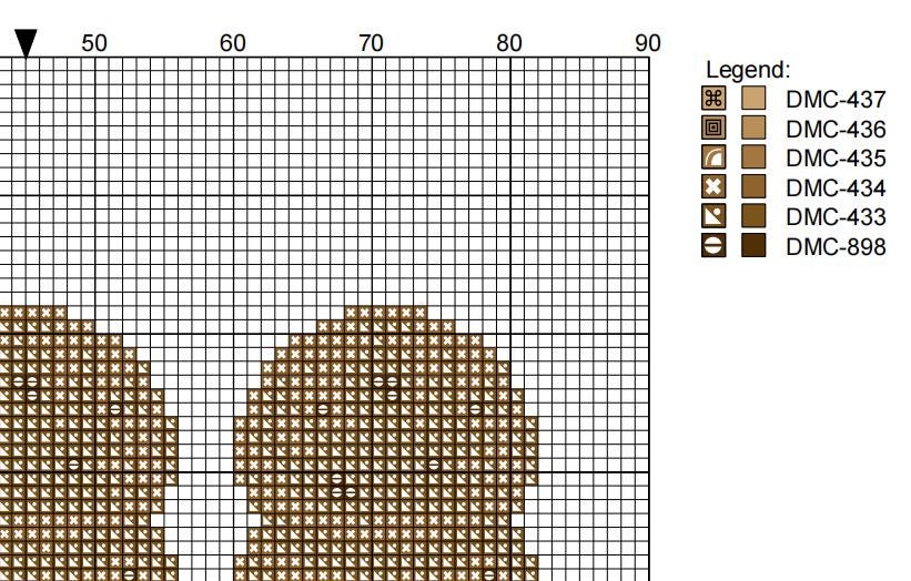 DIY Needlepoint 3 Cones Choco Chip | Digital Chart for Painting Your Own Canvas | Easy Needlepoint PDF | Instant Download | 18 Mesh