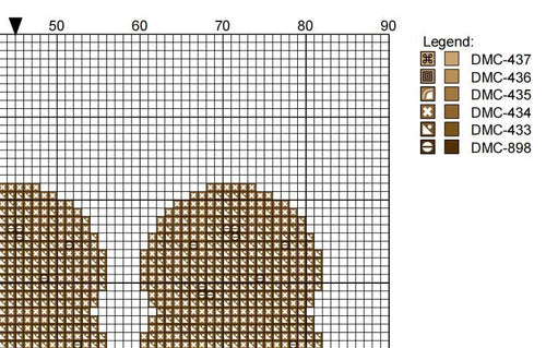 DIY Needlepoint 3 Cones Choco Chip | Digital Chart for Painting Your Own Canvas | Easy Needlepoint PDF | Instant Download | 18 Mesh