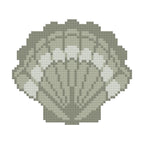 DIY Needlepoint Beaver Scallop Shell | Digital Chart for Painting Your Own Canvas | Easy Needlepoint PDF | Instant Download | 18 Mesh