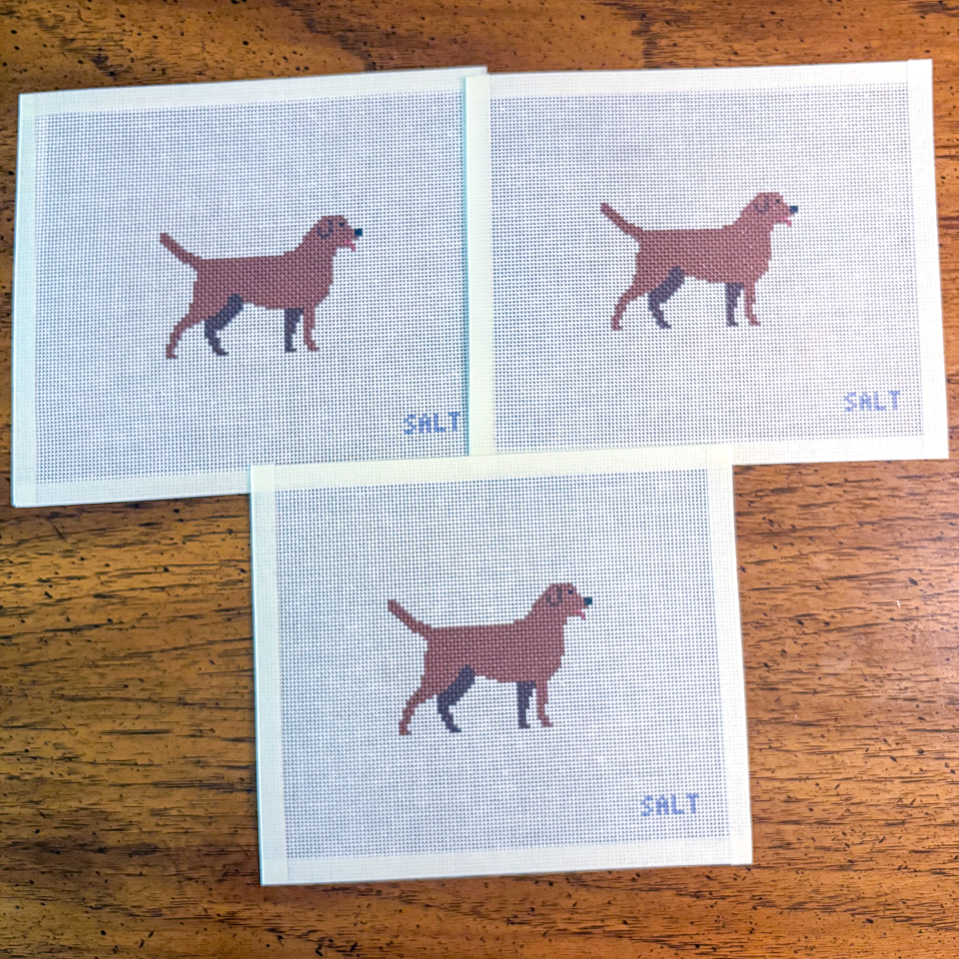 Chocolate Lab Needlepoint Canvas