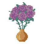 DIY Needlepoint Violet Bouquet Pattern | Digital Chart for Painting Your Own Canvas | Easy Needlepoint PDF | Instant Download | 18 Mesh