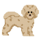 DIY Needlepoint Fluffy Dog (Tan) | Digital Chart for Painting Your Own Canvas| Easy Needlepoint PDF | Instant Download | 18 Mesh