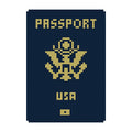 DIY Needlepoint US Passport Pattern | Digital Chart for Painting Your Own Canvas | Easy Needlepoint PDF | Instant Download | 18 Mesh