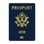 DIY Needlepoint US Passport Pattern | Digital Chart for Painting Your Own Canvas | Easy Needlepoint PDF | Instant Download | 18 Mesh