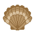 DIY Needlepoint Tan Scallop Shell Pattern | Digital Chart for Painting Your Own Canvas | Easy Needlepoint PDF | Instant Download | 18 Mesh
