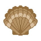 DIY Needlepoint Tan Scallop Shell Pattern | Digital Chart for Painting Your Own Canvas | Easy Needlepoint PDF | Instant Download | 18 Mesh
