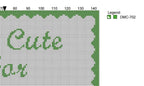 DIY Needlepoint Too Cute For Excel Pattern | Digital Chart for Painting Your Own Canvas | Easy Needlepoint PDF | Instant Download | 18 Mesh