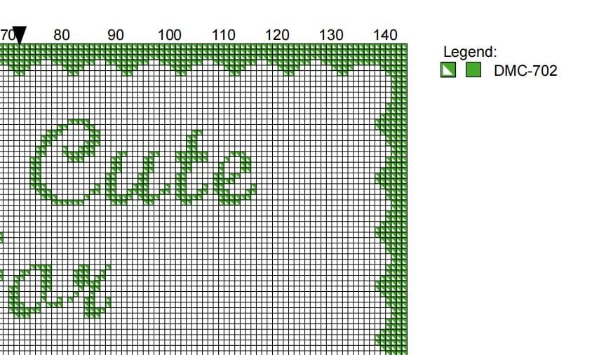 DIY Needlepoint Too Cute For Excel Pattern | Digital Chart for Painting Your Own Canvas | Easy Needlepoint PDF | Instant Download | 18 Mesh