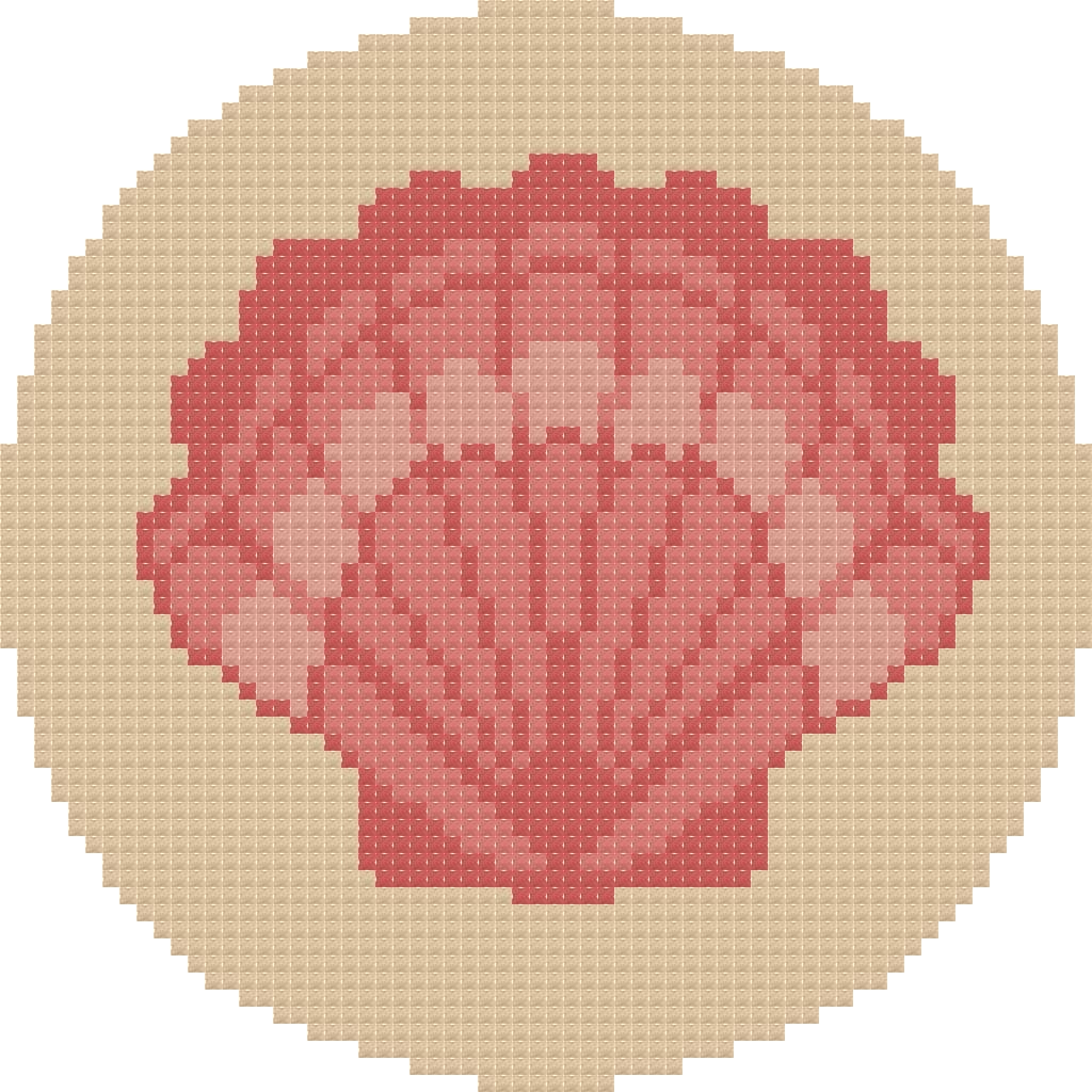 Scallop Shell Needlepoint Ornament Chart | Paint Your Own Canvas (Digital Download)