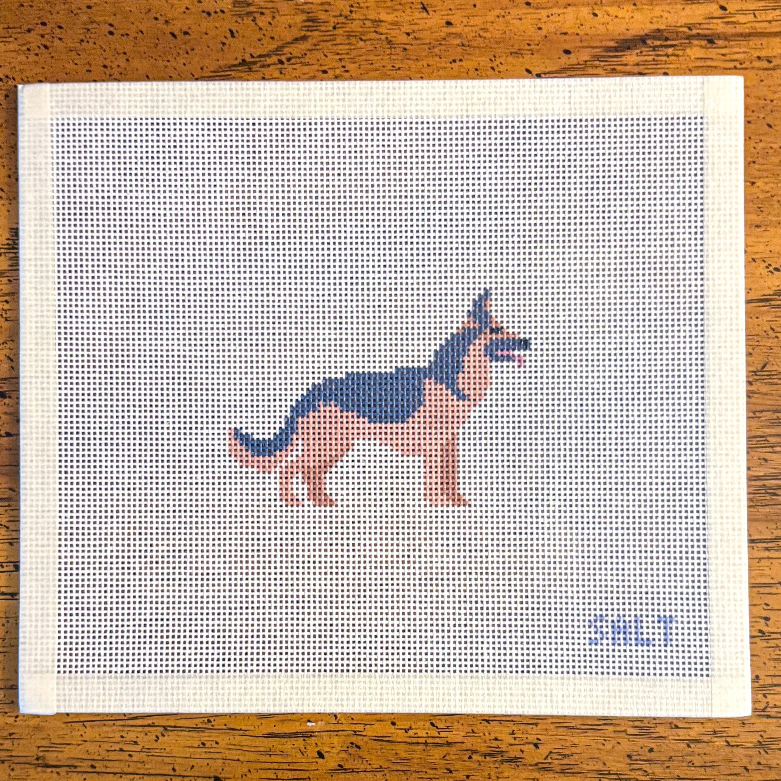 German Shepherd Needlepoint Canvas