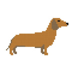 DIY Needlepoint Dachshund Dog (Brown) Pattern| Digital Chart for Painting Your Own Canvas| Easy Needlepoint PDF | Instant Download | 18 Mesh