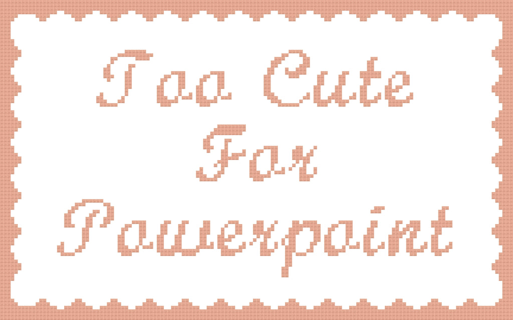 DIY Needlepoint Too Cute For Powerpoint | Digital Chart for Painting Your Own Canvas | Easy Needlepoint PDF | Instant Download | 18 Mesh
