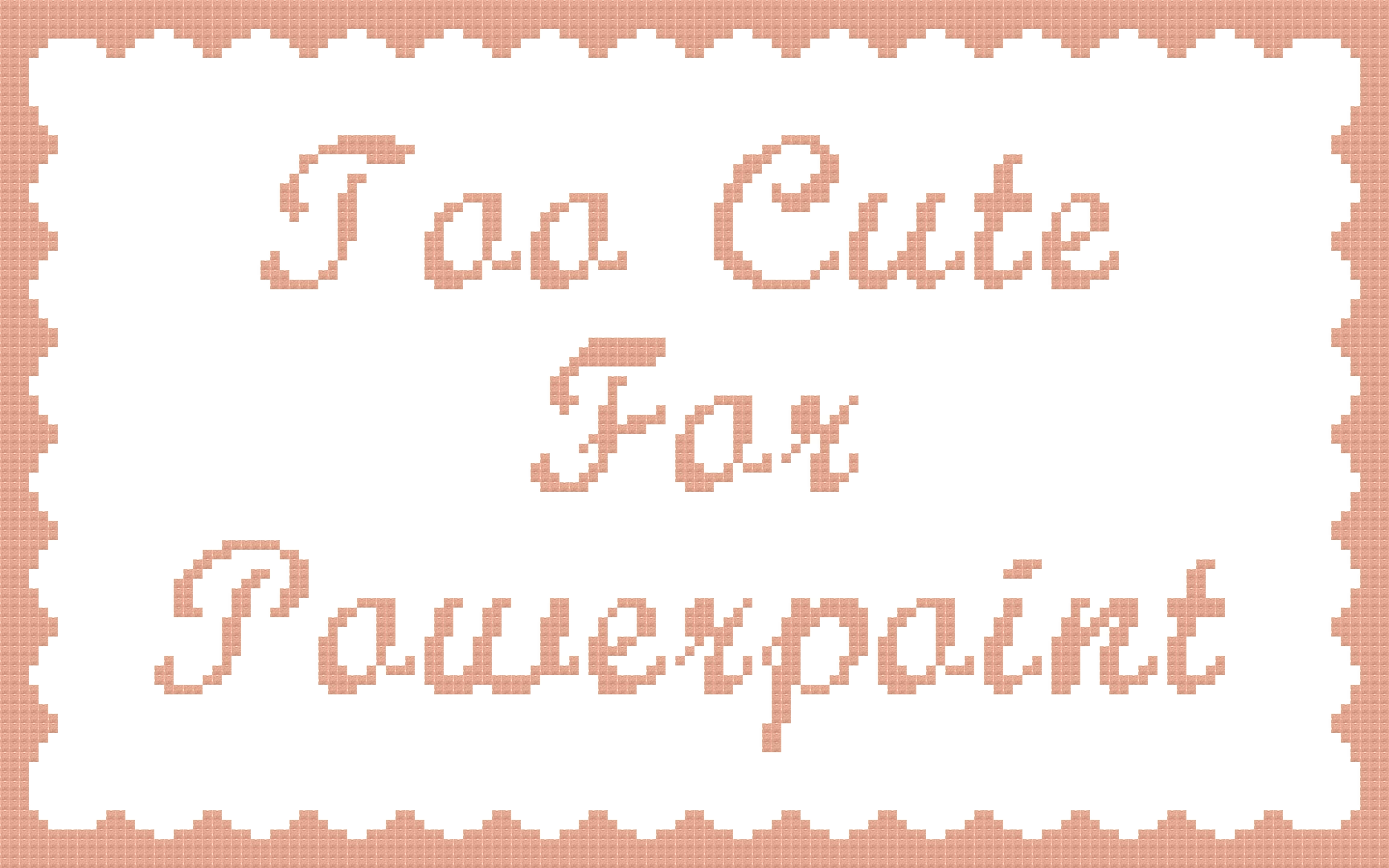 DIY Needlepoint Too Cute For Powerpoint | Digital Chart for Painting Your Own Canvas | Easy Needlepoint PDF | Instant Download | 18 Mesh