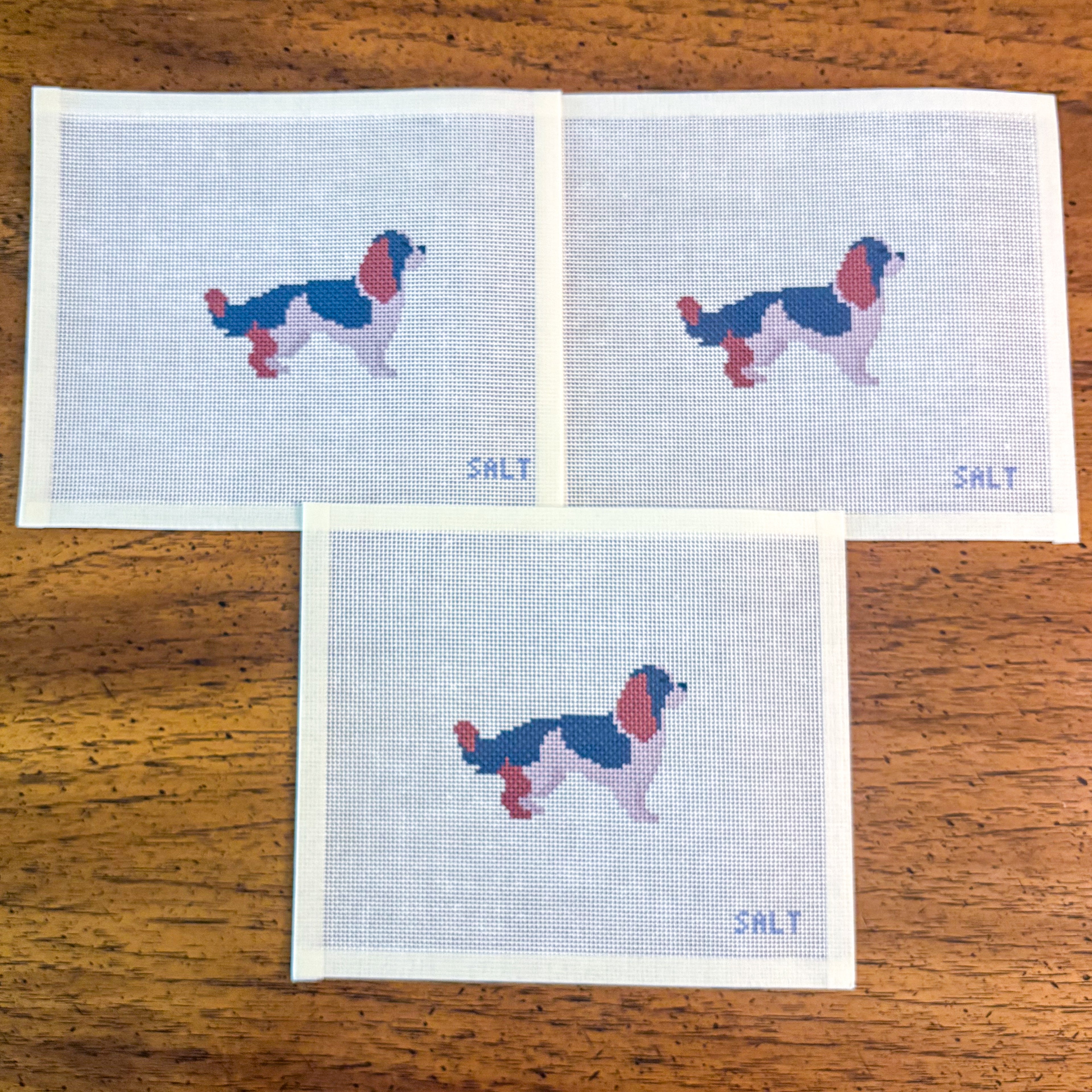 Cavalier King Charles Spaniel (Tri-color) Needlepoint Canvas
